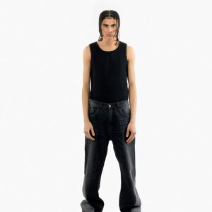Retro Flared Jeans With Effect In Black