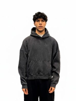 Hoodie Oversized Washed Black