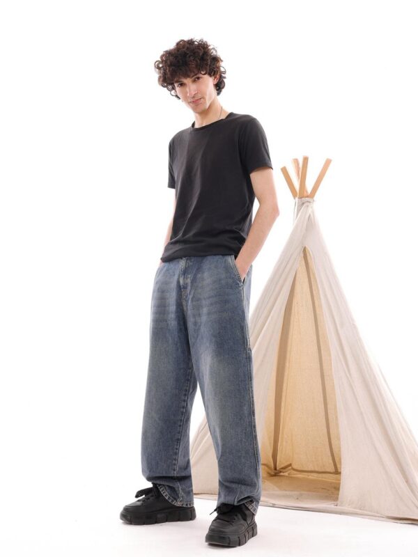 BALLON DENIM IN GREEN IN BLUE